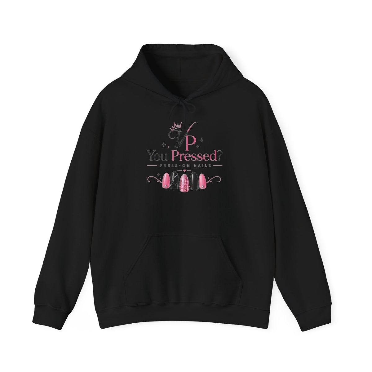 Hoodie — "You Impressed?" Pink Nail Art Graphic Hoodie