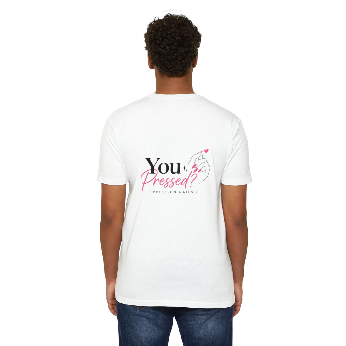 You Pressed? Logo T‑Shirt — Press On Nails Graphic Tee