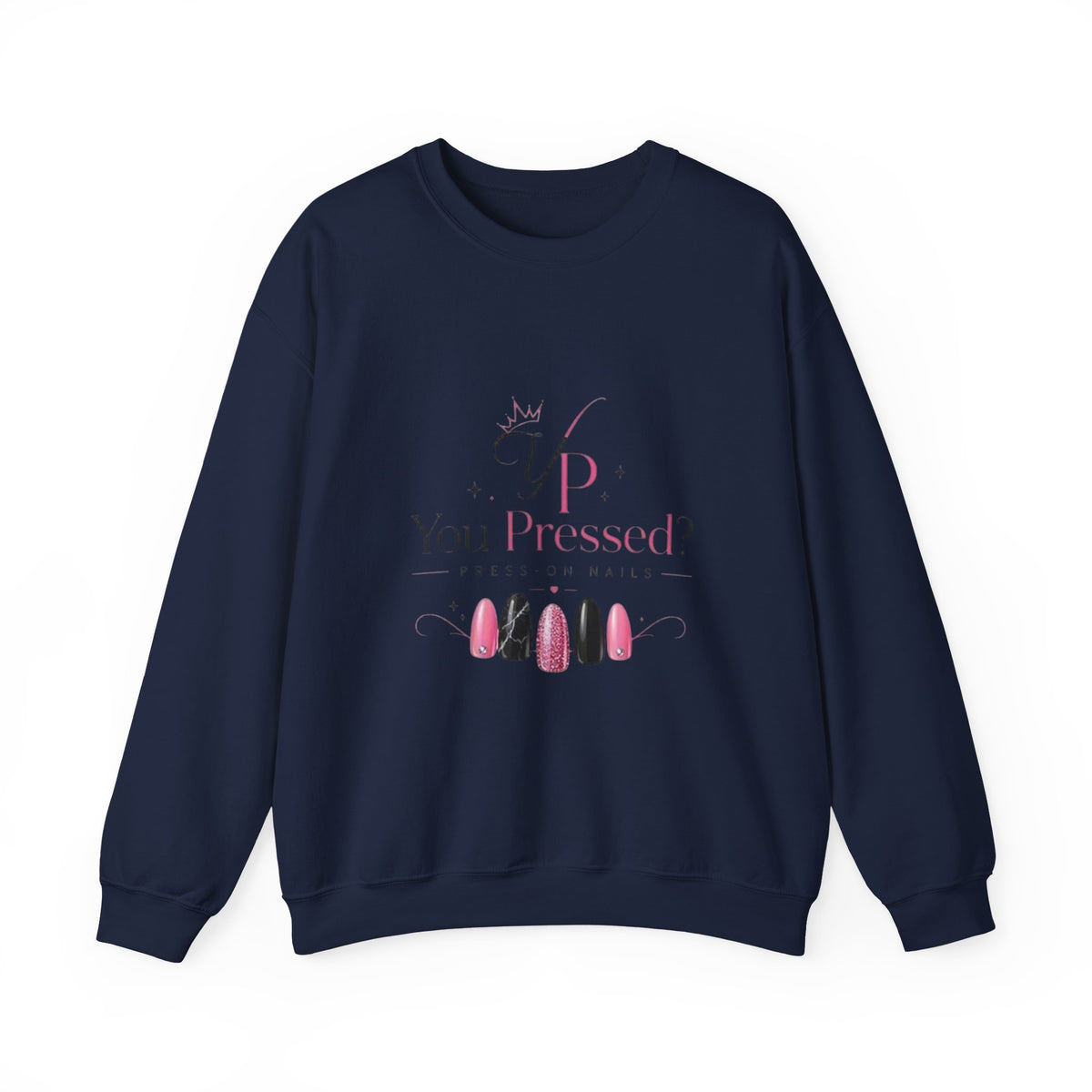 Crewneck Sweatshirt — 'You Inspire Me' Minimal Nail Art Design