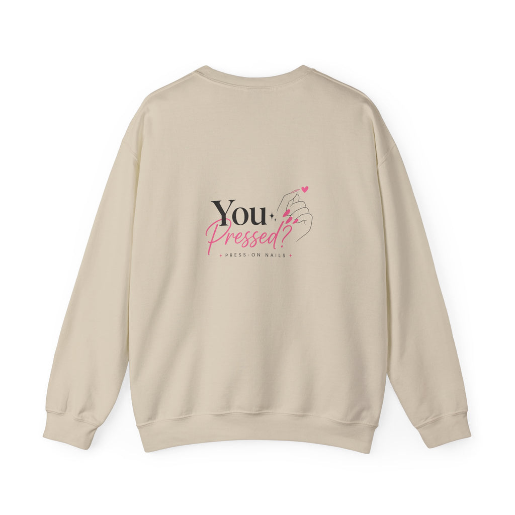 Crewneck Sweatshirt — 'You Inspire Me' Minimal Nail Art Design