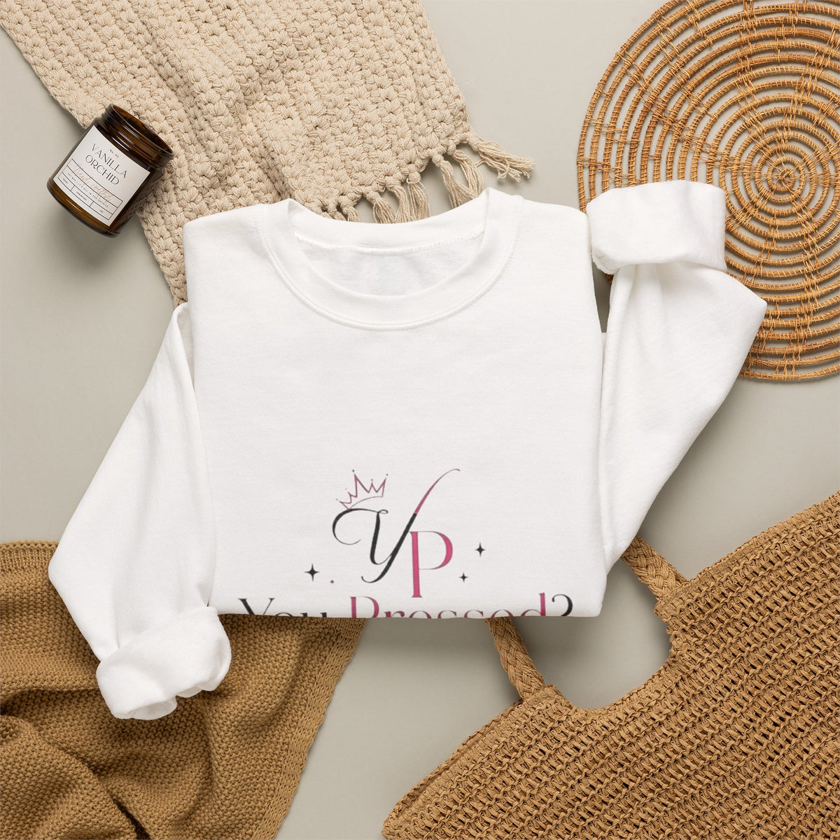 Crewneck Sweatshirt — 'You Inspire Me' Minimal Nail Art Design