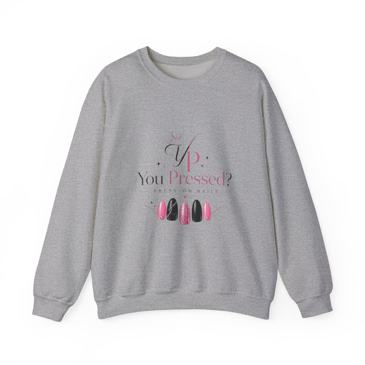 Crewneck Sweatshirt — 'You Inspire Me' Minimal Nail Art Design