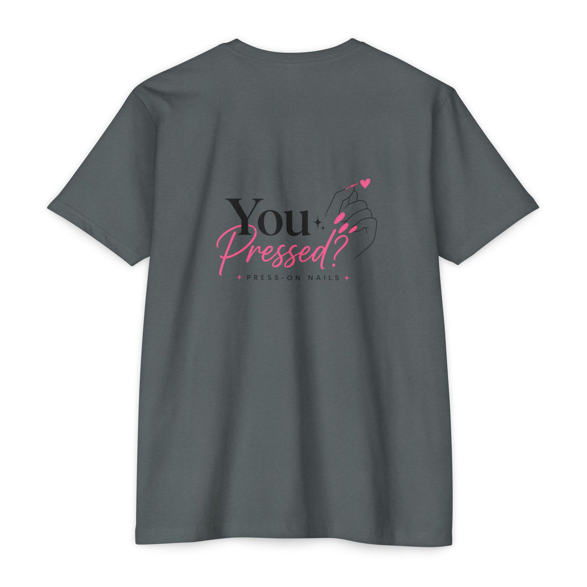 You Pressed? Logo T‑Shirt — Press On Nails Graphic Tee