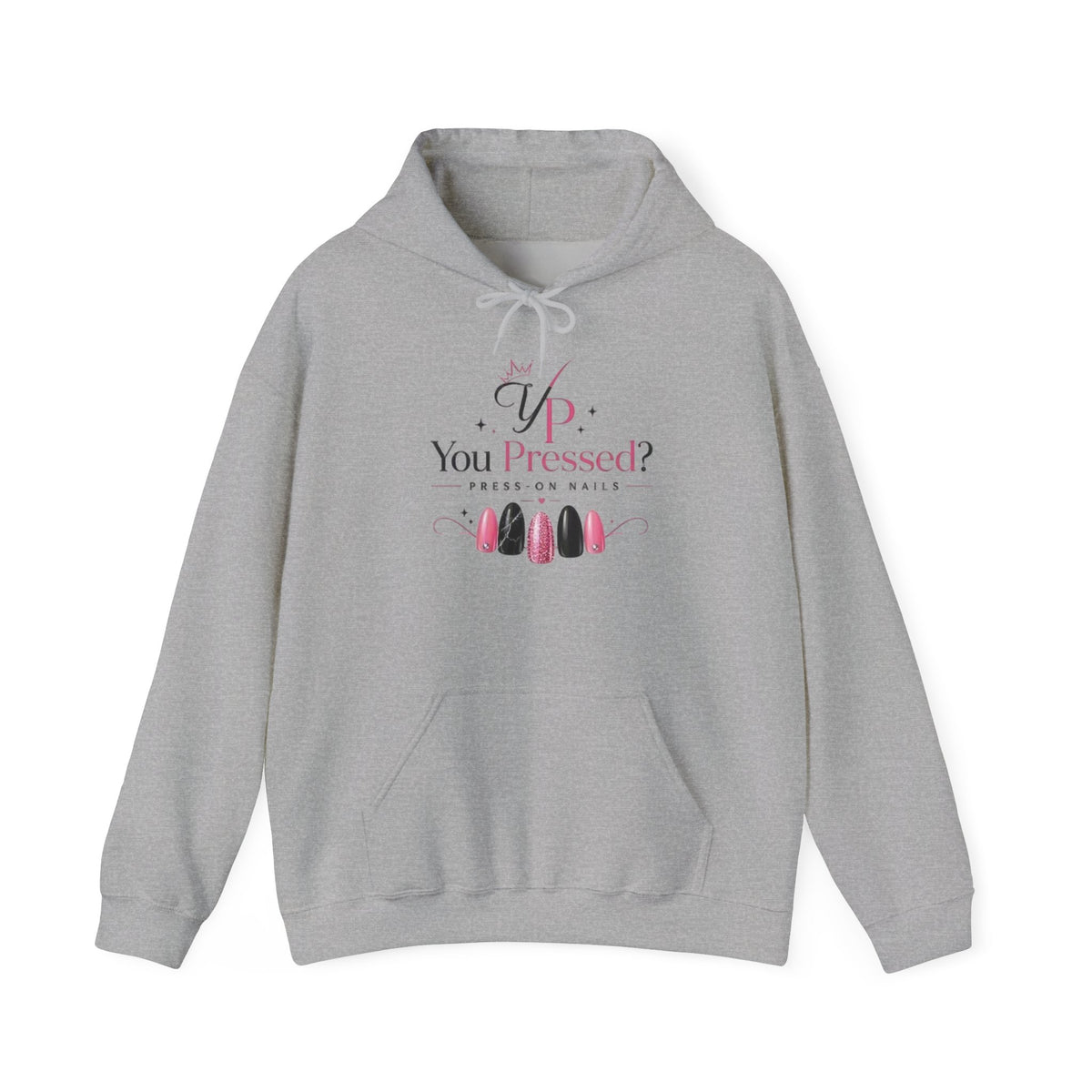 Hoodie — "You Impressed?" Pink Nail Art Graphic Hoodie