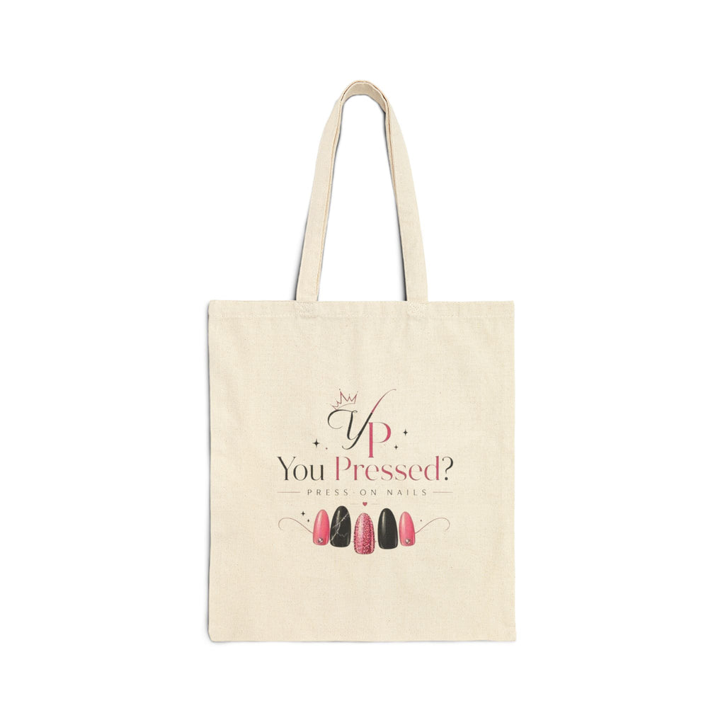 Nail Technician Tote Bag — 'Nail Therapist' Small Logo Cotton Canvas Tote