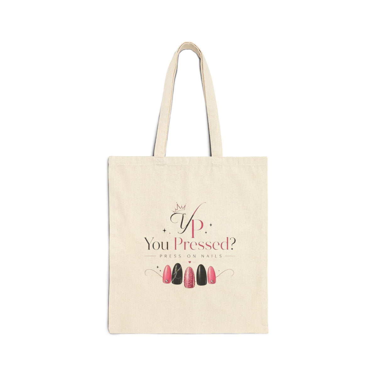 Nail Technician Tote Bag — 'Nail Therapist' Small Logo Cotton Canvas Tote