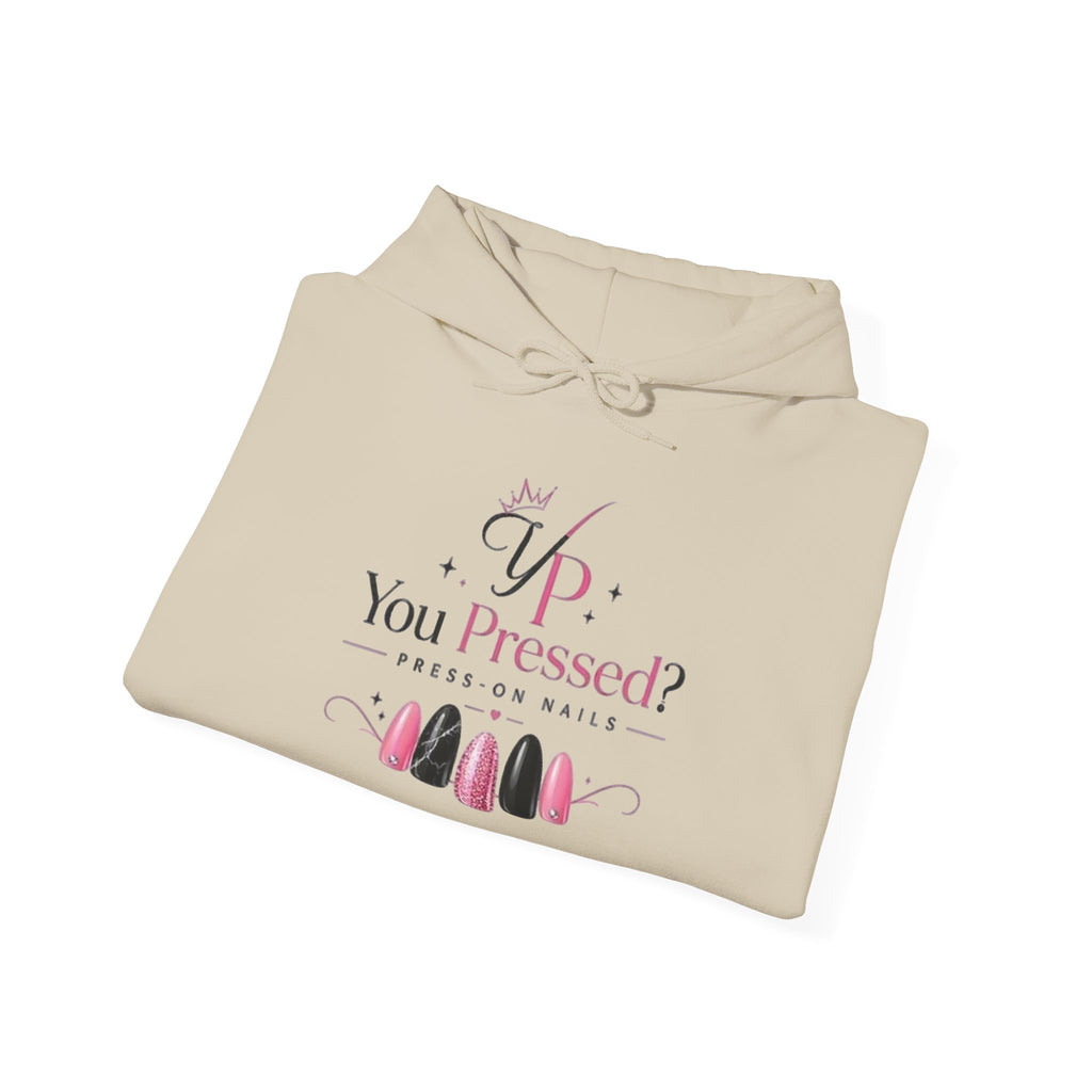Hoodie — "You Impressed?" Pink Nail Art Graphic Hoodie