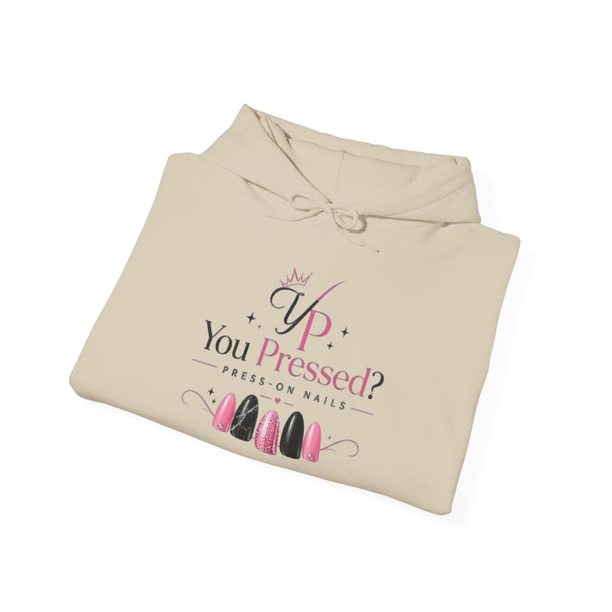 Hoodie — "You Impressed?" Pink Nail Art Graphic Hoodie