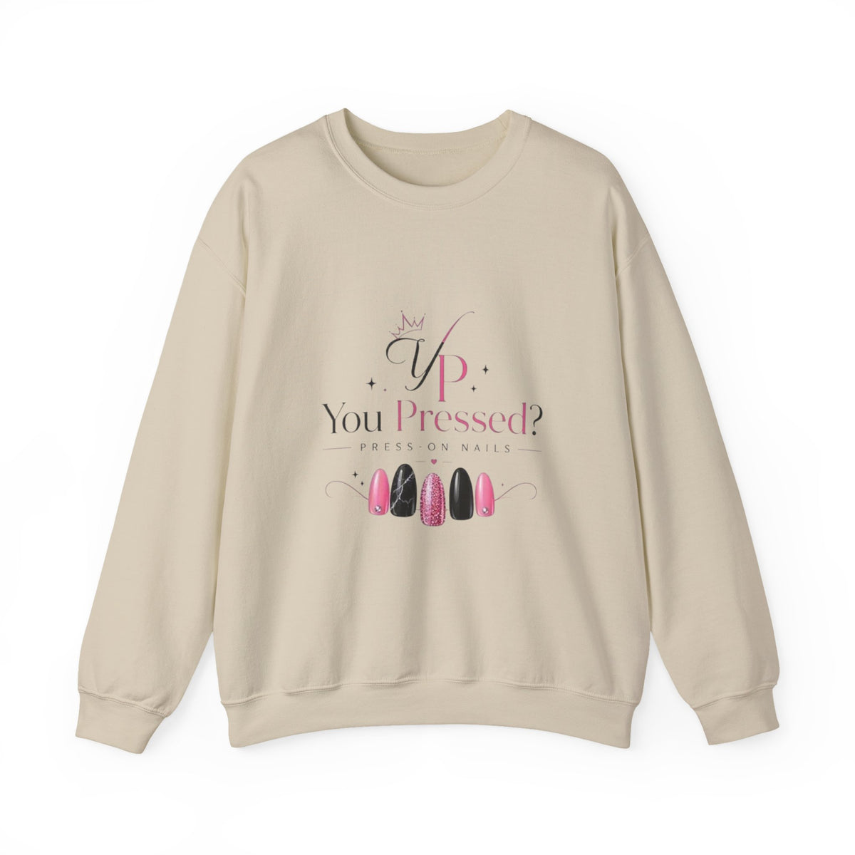 Crewneck Sweatshirt — 'You Inspire Me' Minimal Nail Art Design
