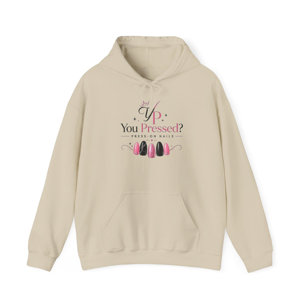 Hoodie — "You Impressed?" Pink Nail Art Graphic Hoodie
