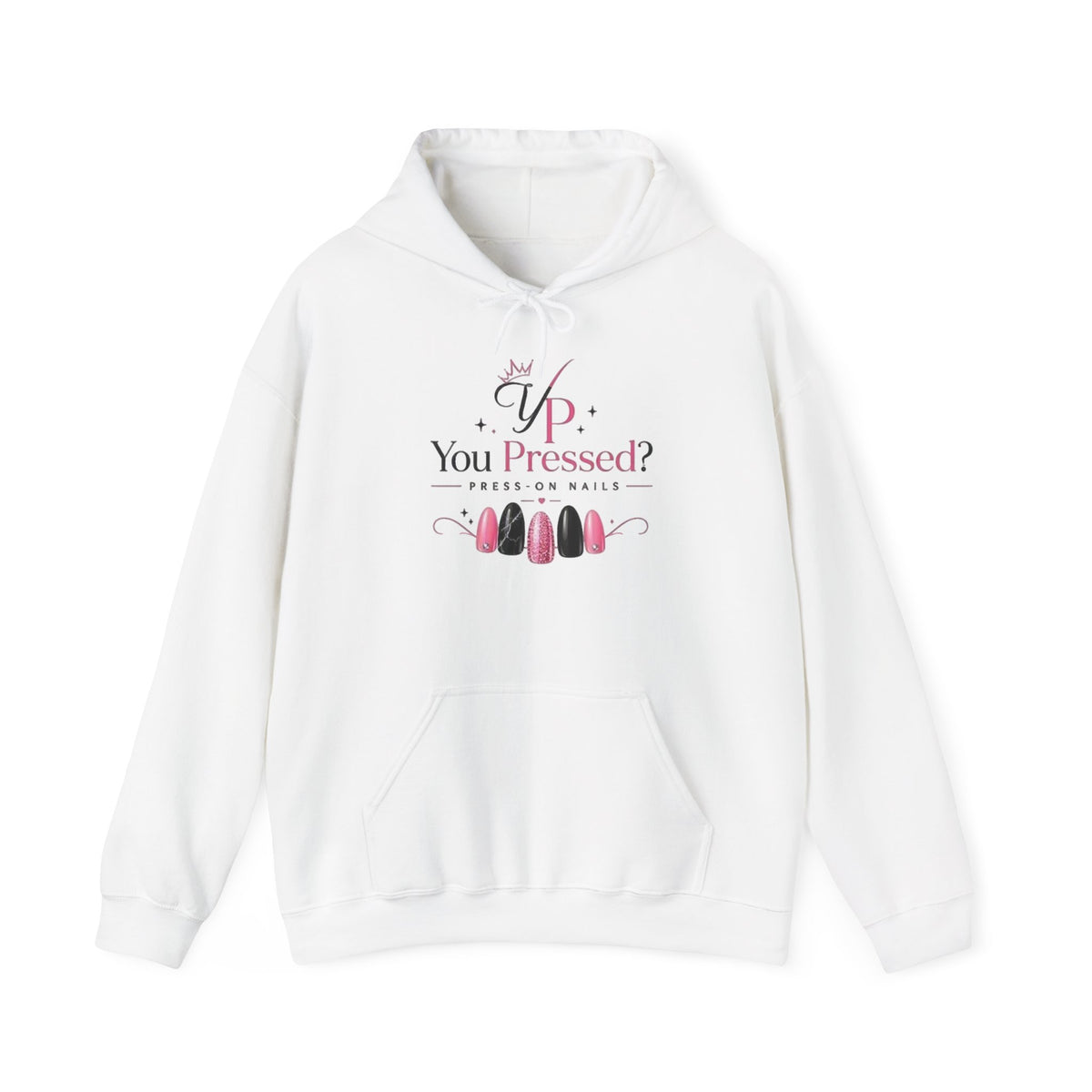 Hoodie — "You Impressed?" Pink Nail Art Graphic Hoodie