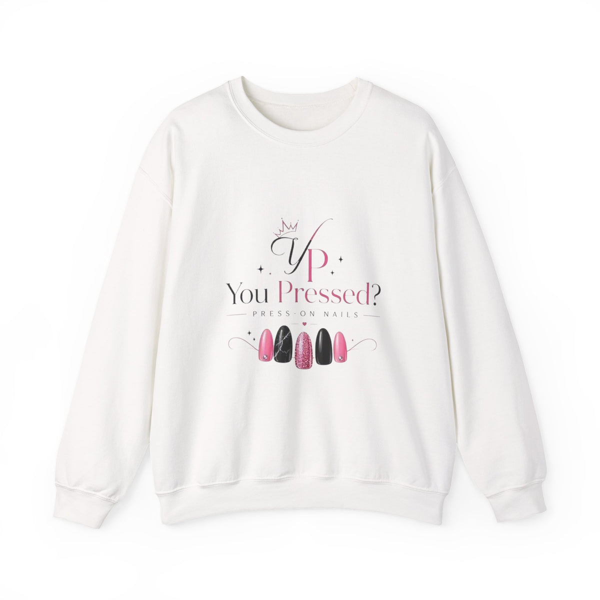 Crewneck Sweatshirt — 'You Inspire Me' Minimal Nail Art Design