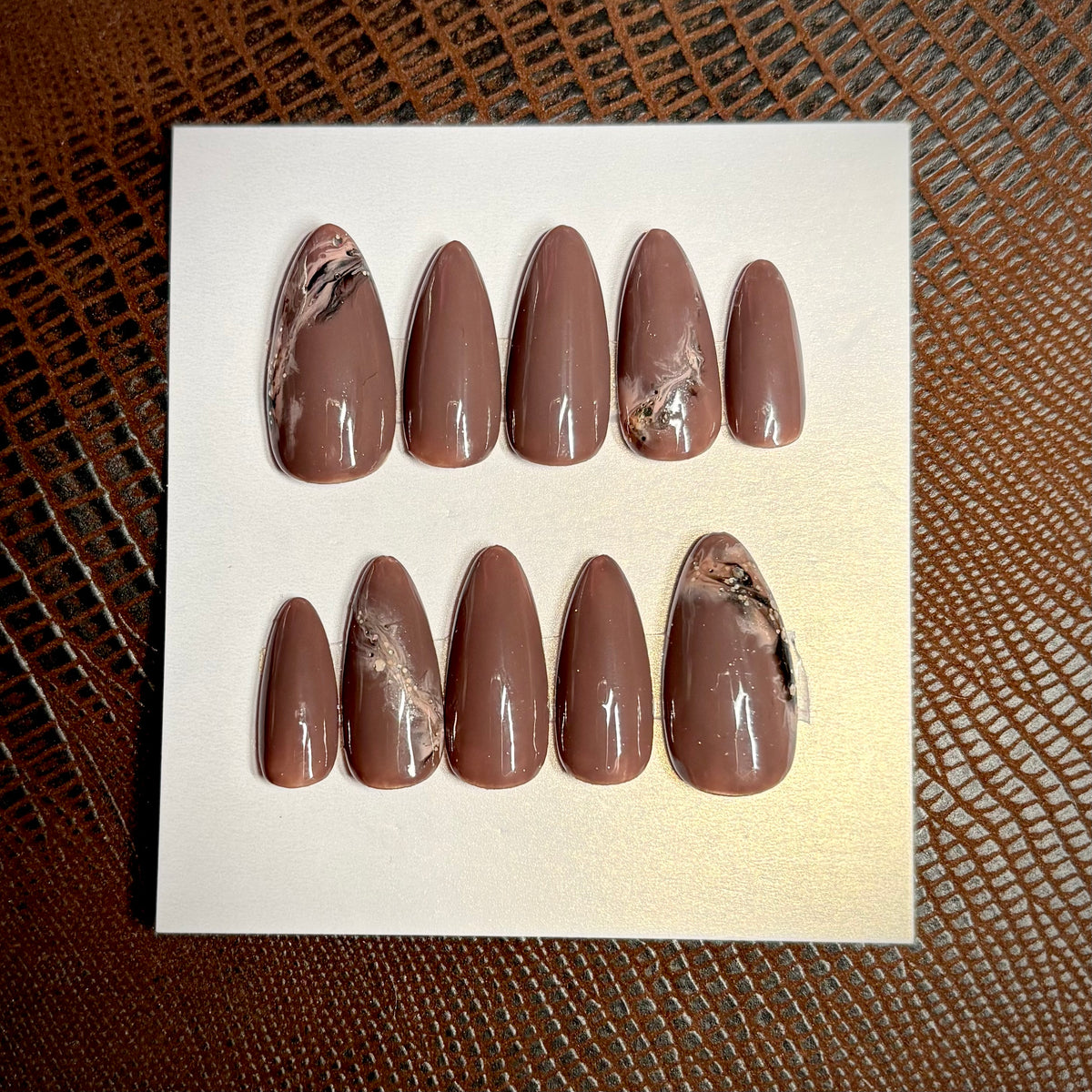 Smoked Espresso Press-on Nails